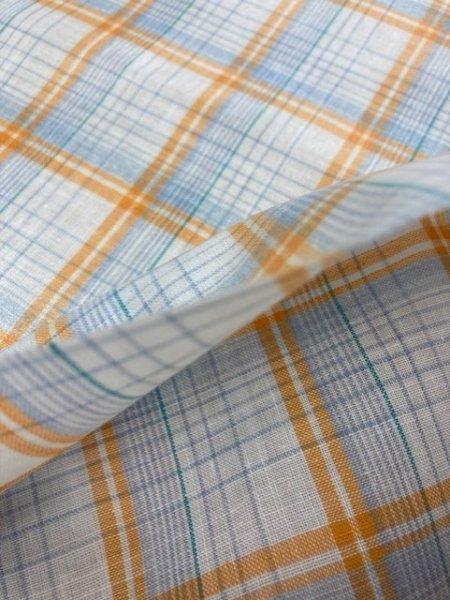 画像4: 生地:ラミネート加工チェック柄大(オレンジ) (4)
