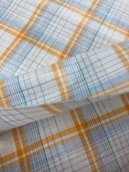 画像5: 生地:ラミネート加工チェック柄大(オレンジ) (5)