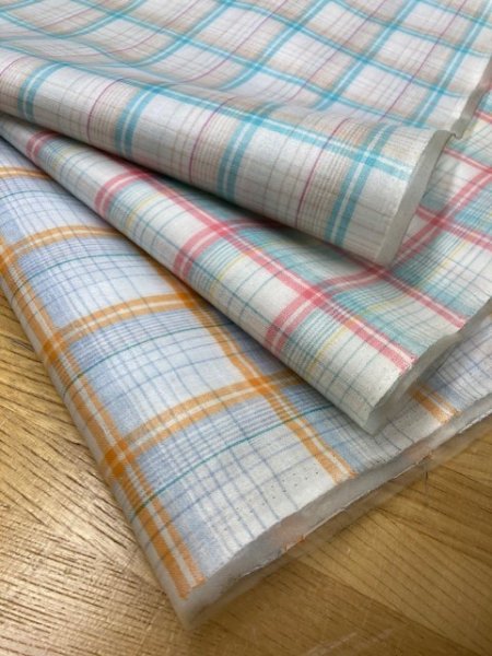 画像6: 生地:ラミネート加工チェック柄大(ピンク) (6)