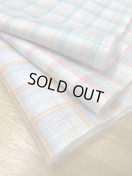 画像6: 生地:ラミネート加工チェック柄大(青) (6)