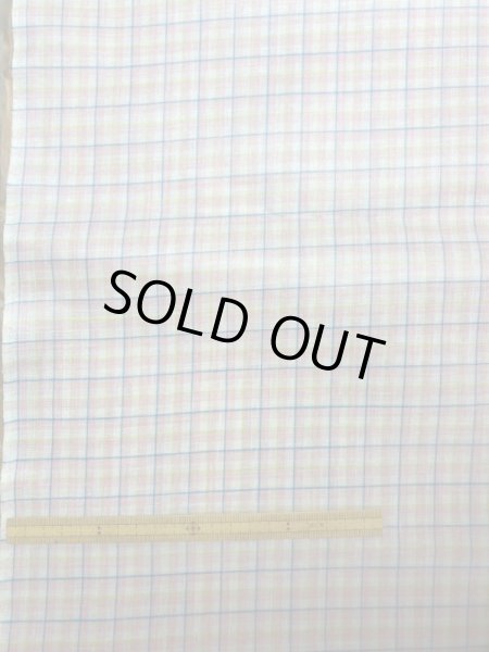 画像1: 生地:ラミネート加工チェック柄中(ピンク/青) (1)