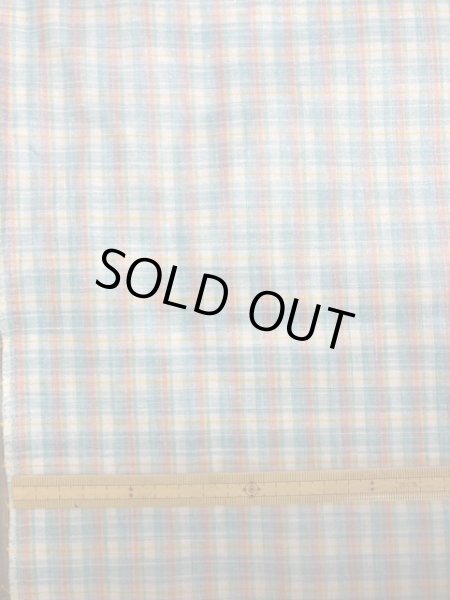 画像1: 生地：ラミネート加工チェック柄小（緑／ピンク） (1)