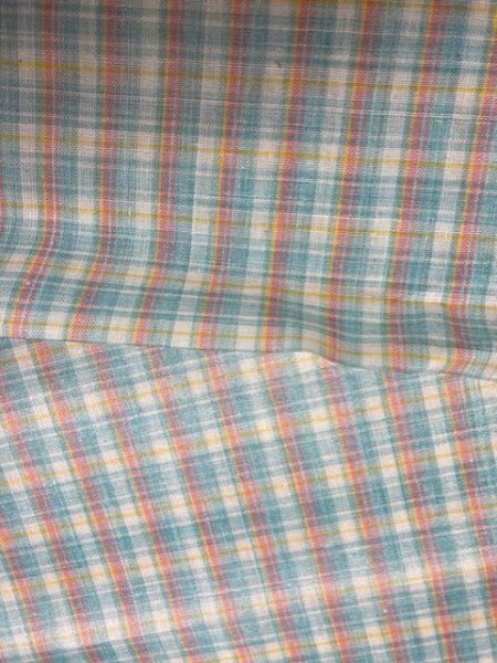 画像3: 生地:ラミネート加工チェック柄小(緑/ピンク) (3)