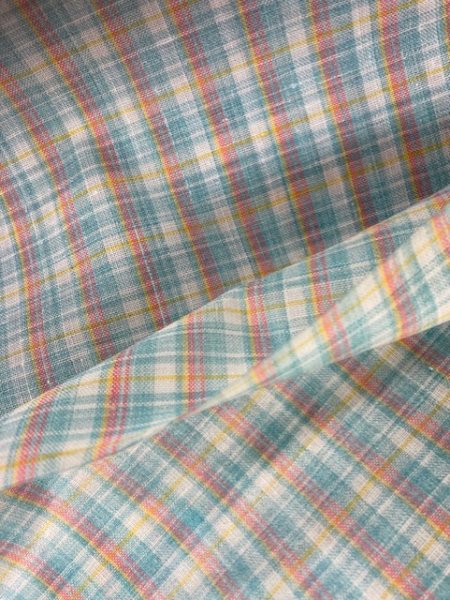 画像6: 生地:ラミネート加工チェック柄小(緑/ピンク) (6)