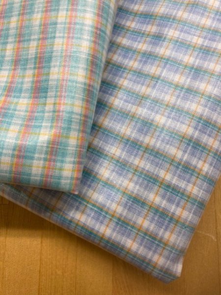 画像5: 生地:ラミネート加工チェック柄小(緑/ピンク) (5)