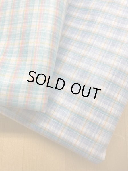 画像5: 生地：ラミネート加工チェック柄小（青／緑） (5)