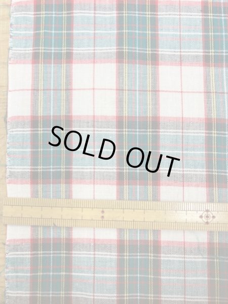 画像2: 生地：チェック織り柄（緑赤） (2)