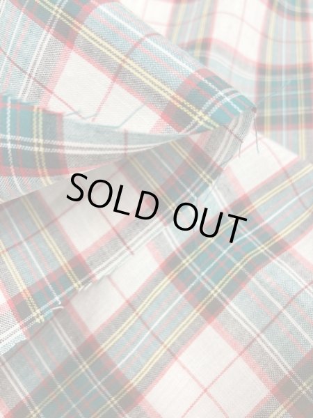 画像6: 生地：チェック織り柄（緑赤） (6)