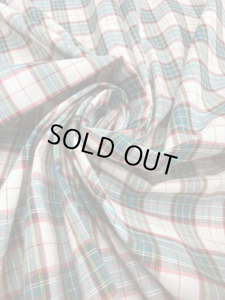 画像7: 生地：チェック織り柄（緑赤） (7)