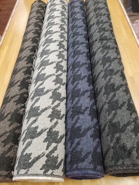 画像4: 生地:ジャズネップ千鳥ジャガード(グレー/黒) (4)