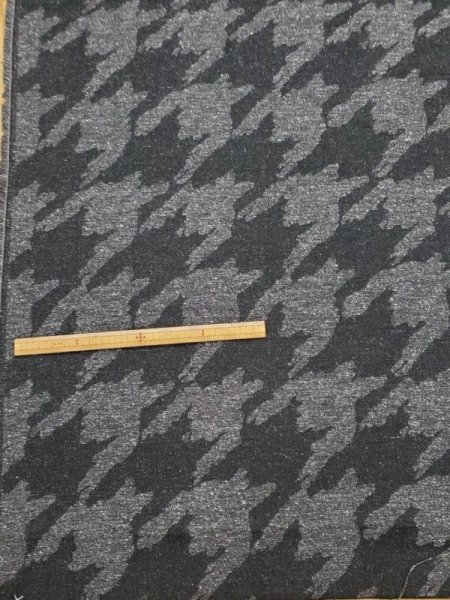 画像3: 生地:ジャズネップ千鳥ジャガード(グレー/黒) (3)