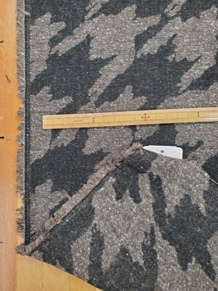 画像2: 生地:ジャズネップ千鳥ジャガード(茶/黒) (2)