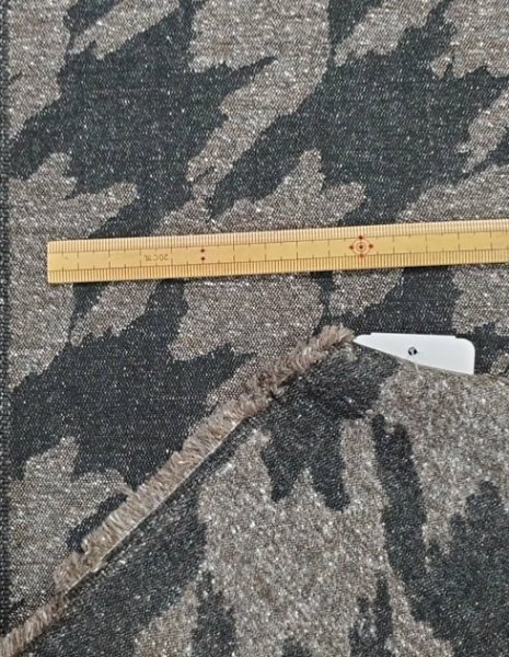 画像3: 生地:ジャズネップ千鳥ジャガード(茶/黒) (3)