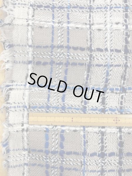 画像2: 生地:ファンシーツイードチェック(グレージュ/青) (2)