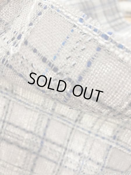 画像4: 生地:ファンシーツイードチェック(グレージュ/青) (4)