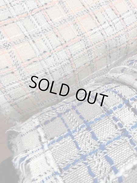 画像7: 生地:ファンシーツイードチェック(グレージュ/青) (7)