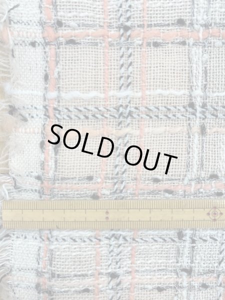 画像2: 生地:ファンシーツイードチェック(ベージュ/オレンジ) (2)