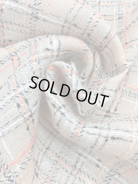 画像6: 生地:ファンシーツイードチェック(ベージュ/オレンジ) (6)