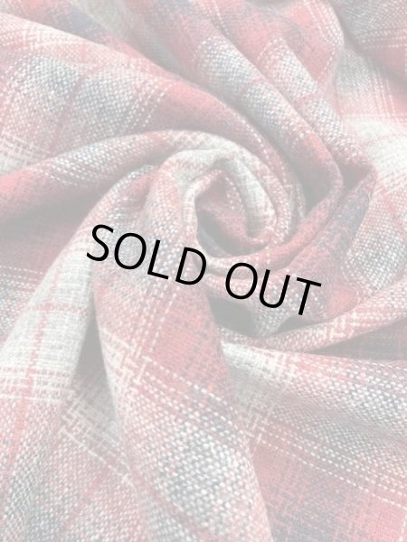 画像5: 生地: トーンオントーンチェック(赤) (5)