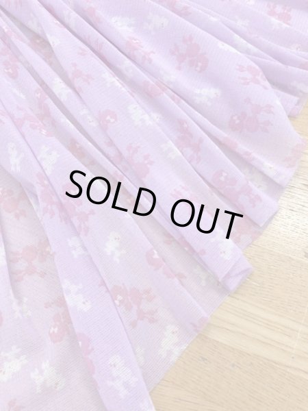 画像1: 生地:プードル柄ポリパワーネット(ピンク) (1)