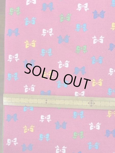 画像2: 生地：リボン柄コットン（ピンク） (2)