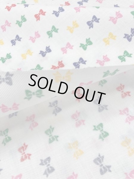 画像4: 生地：リボン柄コットン（白） (4)