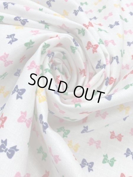 画像5: 生地：リボン柄コットン（白） (5)