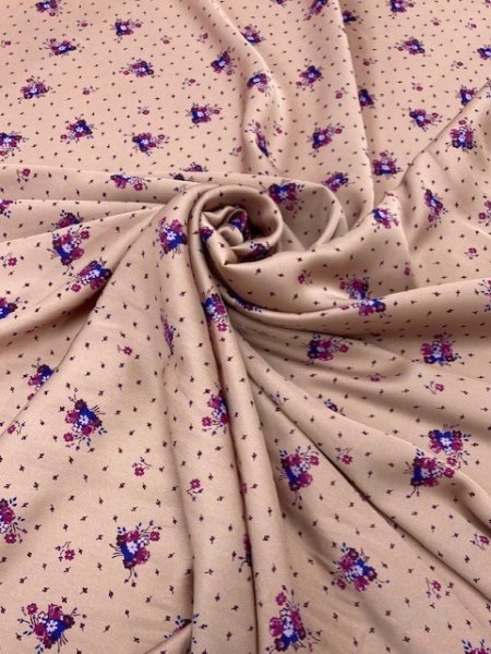 画像6: 生地:ポリエステル花柄(くすみピンク) (6)