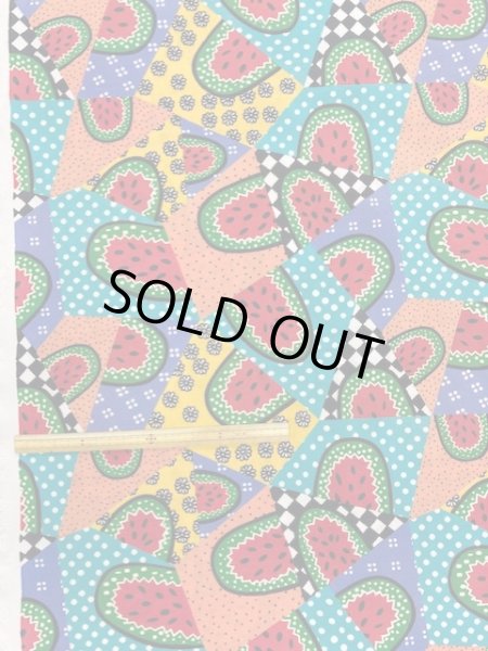 画像2: 生地:すいかパッチワーク風(カラフル) (2)