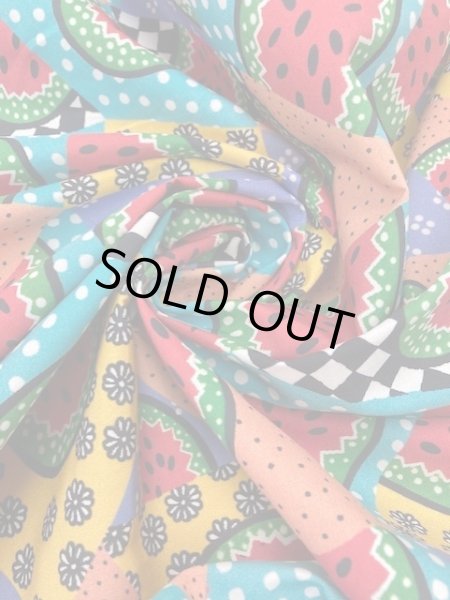 画像7: 生地:すいかパッチワーク風(カラフル) (7)