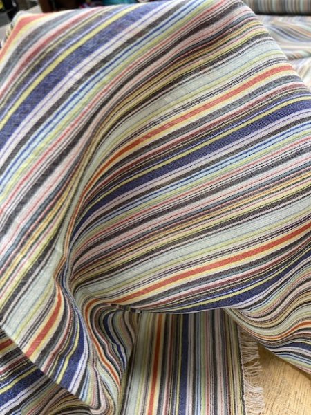 画像5: 生地:マルチストライプ(水色系) (5)