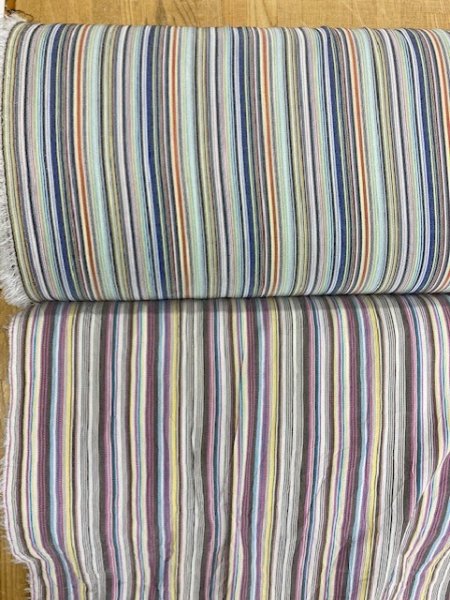 画像7: 生地:マルチストライプ(水色系) (7)