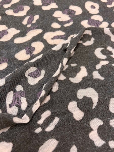 画像4: 生地:ヒョウ柄2wayニット(茶/薄ピンク) (4)