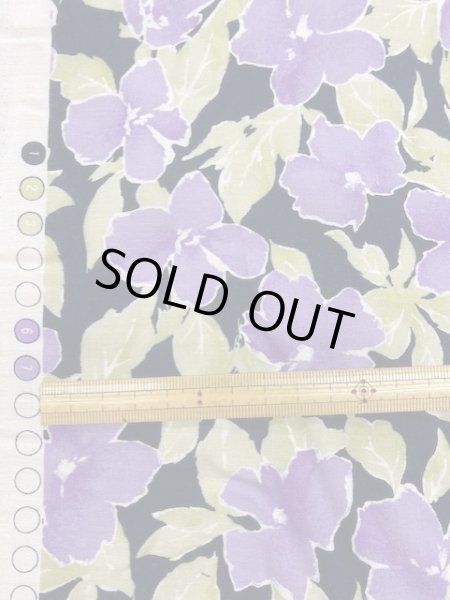 画像2: 生地:花柄プリント(紫) (2)