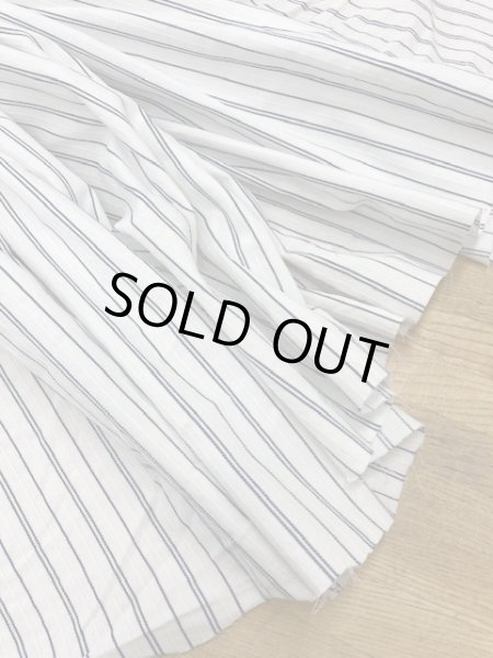 画像5: 生地:綿ストレッチストライプ(紺) (5)