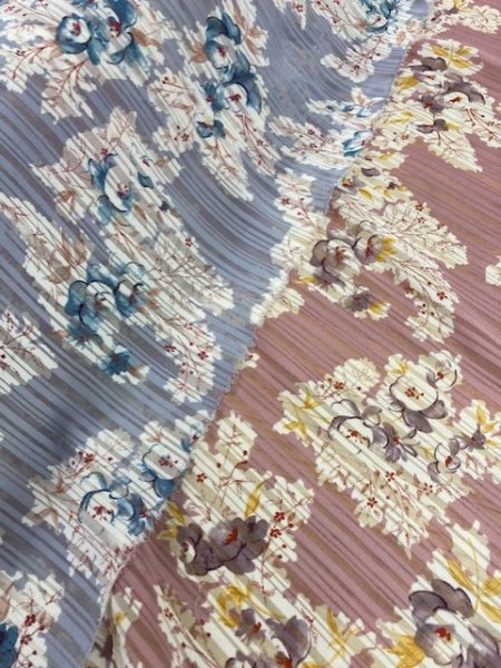 画像6: 生地:ストライプ織り花柄(ピンク) (6)