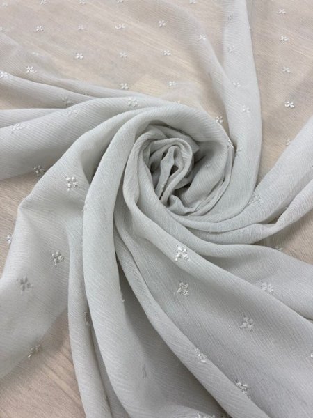 画像8: 生地:ポリエステルボイル刺繍(グレージュ) (8)