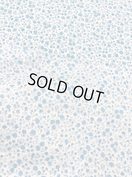 画像3: 生地:小花柄コットン(白/ブルー) (3)