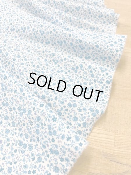 画像5: 生地:小花柄コットン(白/ブルー) (5)