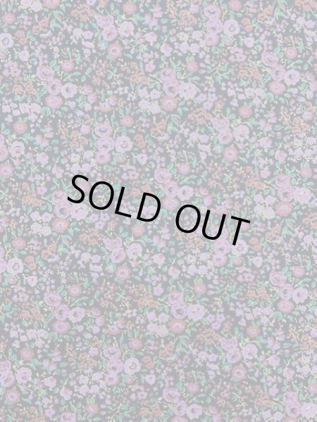 画像2: 生地：小花柄コットン（黒／ピンク） (2)