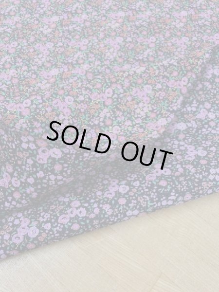 画像4: 生地：小花柄コットン（黒／ピンク） (4)