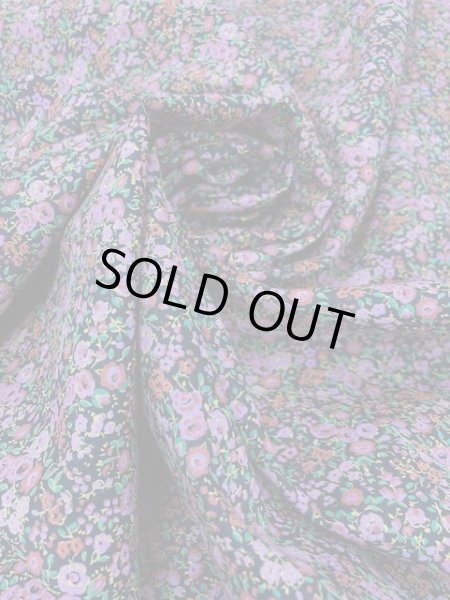 画像6: 生地：小花柄コットン（黒／ピンク） (6)