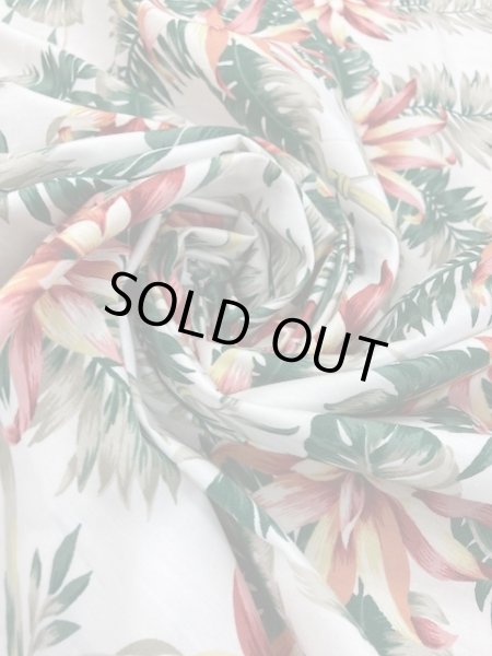 画像6: 生地:ボタニカル柄コットン(白) (6)