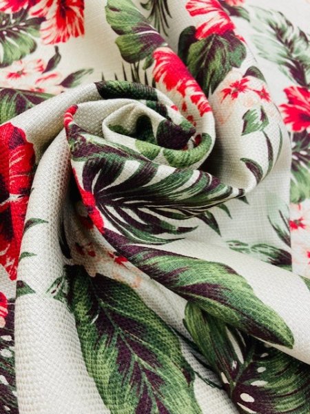 画像7: 生地:リゾート柄(ベージュ) (7)