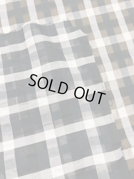 画像3: 生地:綿ポリ格子柄(黒) (3)