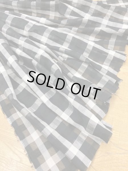 画像5: 生地:綿ポリ格子柄(黒) (5)