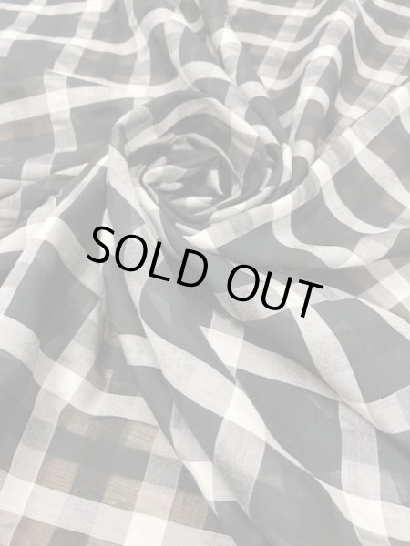 画像6: 生地:綿ポリ格子柄(黒) (6)