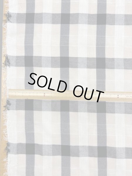 画像2: 生地:綿ポリ格子柄(白) (2)