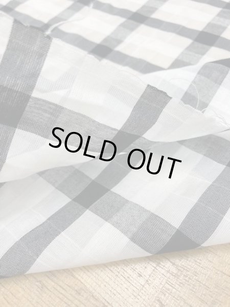 画像4: 生地:綿ポリ格子柄(白) (4)