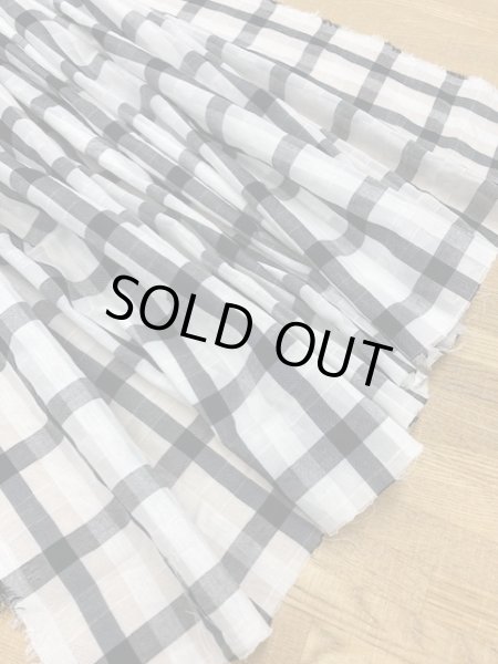 画像5: 生地:綿ポリ格子柄(白) (5)